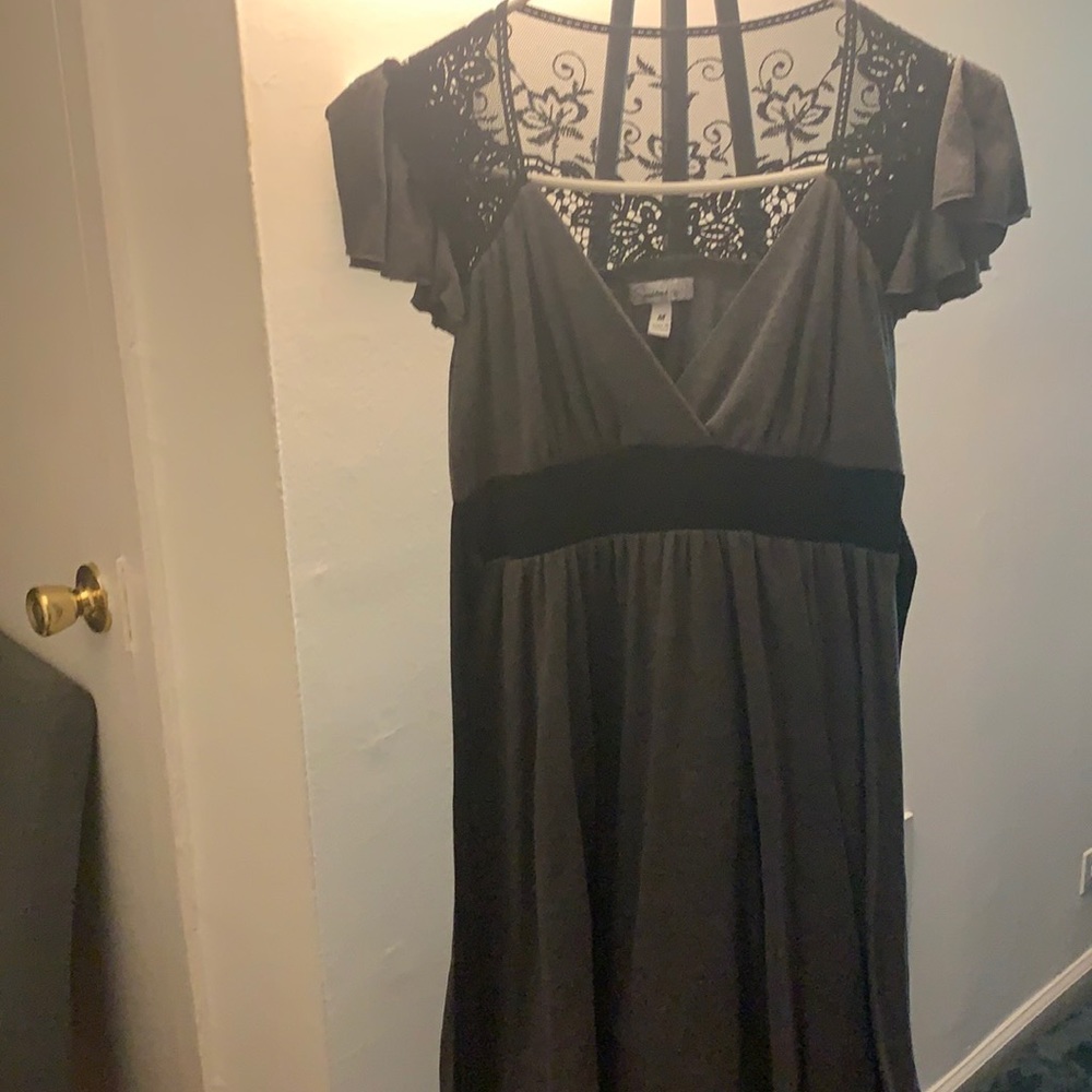 Grey and Black Dress